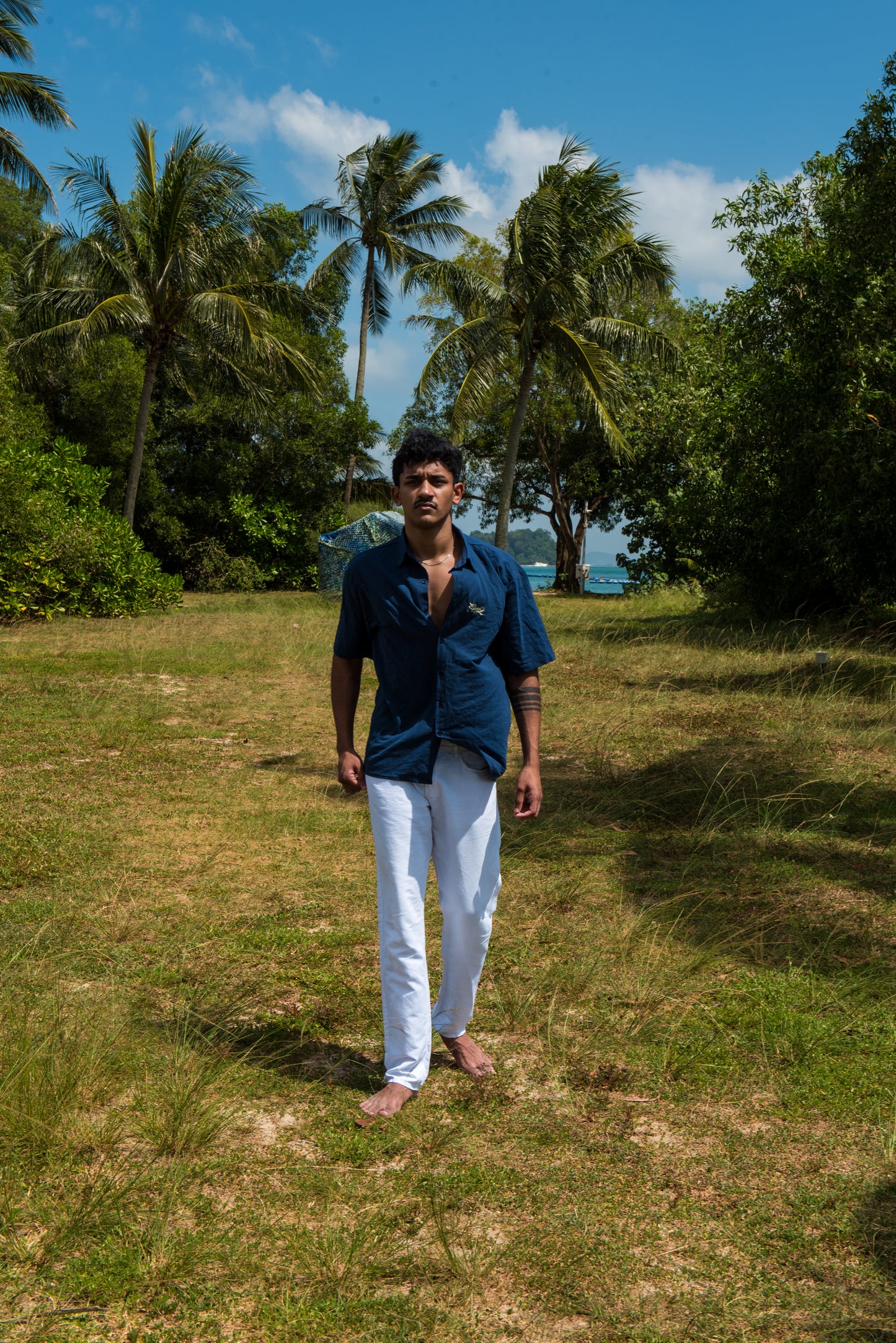 Oxford-Blue Short Sleeve Button-Up