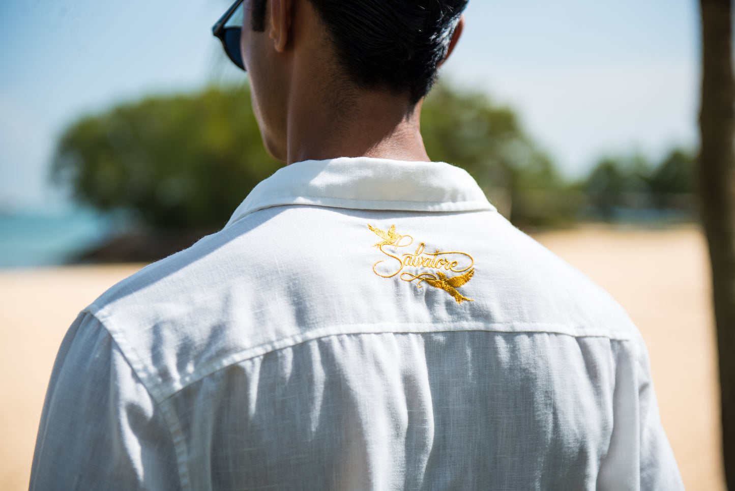 Bone-White Linen Button-Up